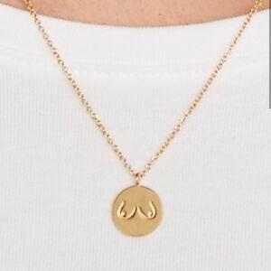 THIRDLOVE 14k gold To Each, Her Own Breast Shape Necklace Gift NWT